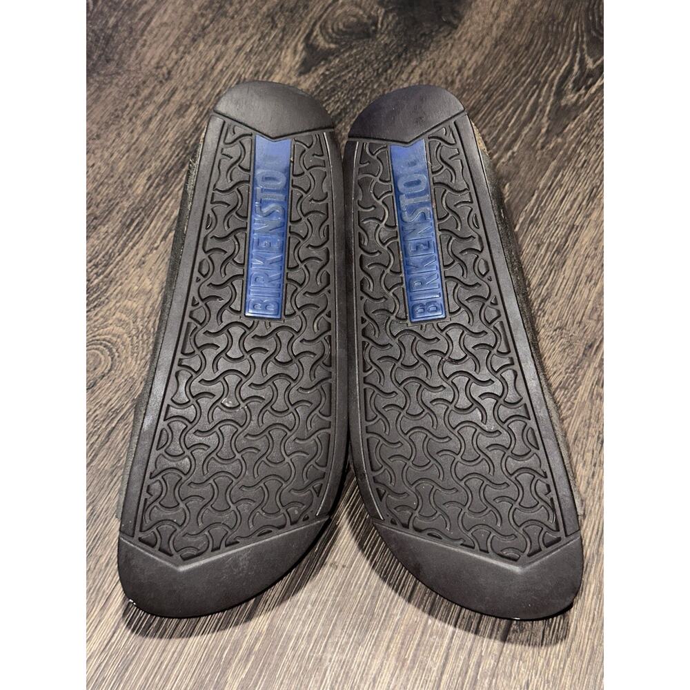 Birkenstock Arizona Birkibuc Gray Leather Shoes Sandals Rubber Sole Sz 38 US 7 - Picture 9 of 11